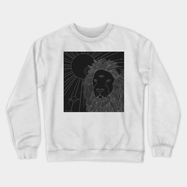 Astral Lion Crewneck Sweatshirt by littlenoctua